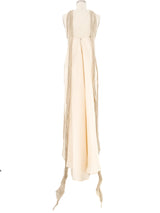 Les Habitudes Layered Ivory Gown Dress arcadeshops.com