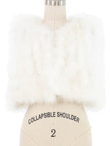 White Marabou Feather Vest Jacket arcadeshops.com