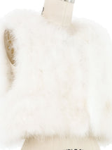 White Marabou Feather Vest Jacket arcadeshops.com