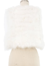 White Marabou Feather Vest Jacket arcadeshops.com