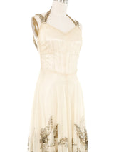 1940s Sequin Embellished Tulle Gown Dress arcadeshops.com