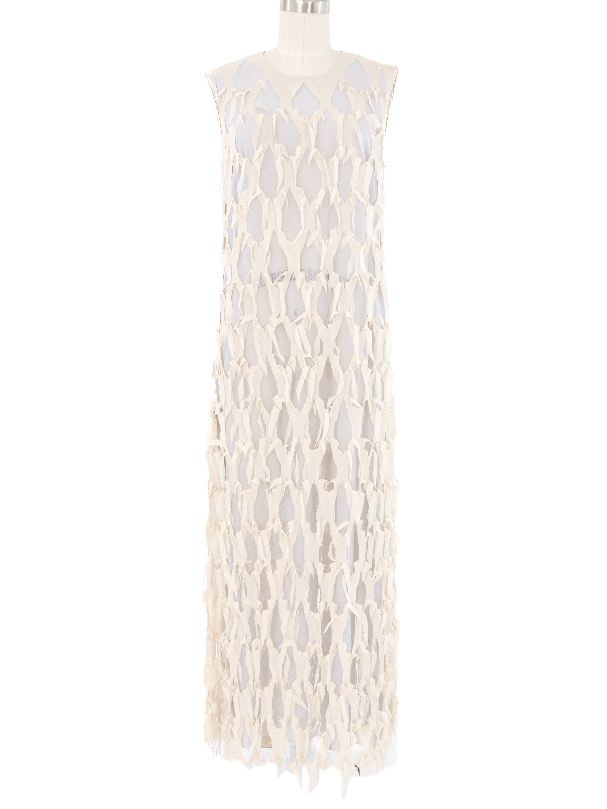 2022 Maison Margiela Deconstructed Chiffon Net Dress