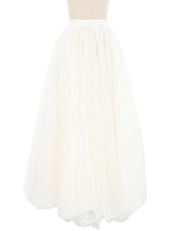 White Tulle Maxi Skirt Bottom arcadeshops.com