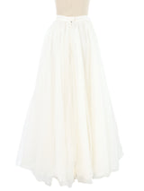 White Tulle Maxi Skirt Bottom arcadeshops.com
