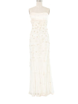 2003 Badgley Mischka Embroidered Wedding Gown Dress arcadeshops.com