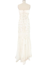 2003 Badgley Mischka Embroidered Wedding Gown Dress arcadeshops.com