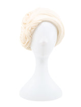 1960s Ivory Chiffon Bridal Turban Accessory arcadeshops.com
