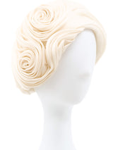 1960s Ivory Chiffon Bridal Turban Accessory arcadeshops.com