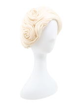 1960s Ivory Chiffon Bridal Turban Accessory arcadeshops.com