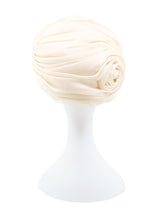 1960s Ivory Chiffon Bridal Turban Accessory arcadeshops.com