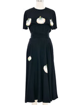 1940s Dancer Applique Dress Dress arcadeshops.com