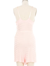 Pink Jacquard Satin Playsuit Jumpsuit arcadeshops.com