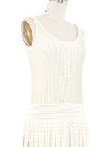Salvatore Ferragamo Pleated Knit Tennis Dress Dress arcadeshops.com