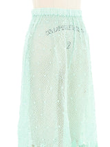 Mint Crochet Floral Trimmed Skirt Bottom arcadeshops.com