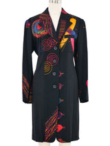 Issey Miyake Abstract Printed Blazer Dress Dress arcadeshops.com