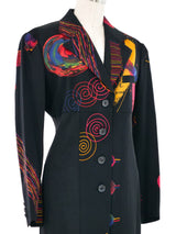 Issey Miyake Abstract Printed Blazer Dress Dress arcadeshops.com