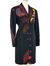 Issey Miyake Abstract Printed Blazer Dress Dress arcadeshops.com