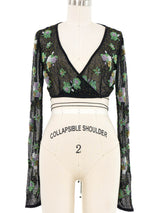 2018 Marc Jacobs Redux Grunge Embellished Wrap Top Top arcadeshops.com