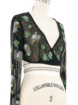 2018 Marc Jacobs Redux Grunge Embellished Wrap Top Top arcadeshops.com