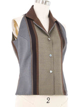 2001 Yeohlee Striped Knit Sleeveless Blouse Top arcadeshops.com