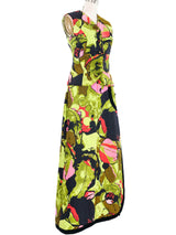 Dynasty Multicolor Quilted Skirt Ensemble Suit arcadeshops.com