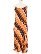 Thierry Mugler Mask Printed Silk Dress Dress arcadeshops.com