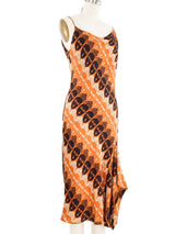 Thierry Mugler Mask Printed Silk Dress Dress arcadeshops.com