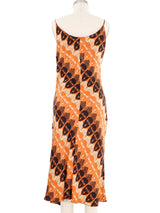 Thierry Mugler Mask Printed Silk Dress Dress arcadeshops.com