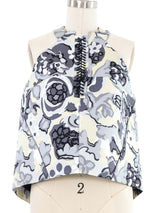 2008 Balenciaga Neoprene Laced Sleeveless Top Top arcadeshops.com