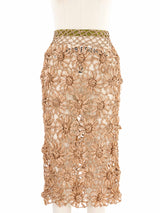 1960s Raffia Macrame Skirt Bottom arcadeshops.com