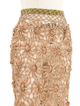 1960s Raffia Macrame Skirt Bottom arcadeshops.com
