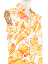 Hermes Les Capucines Sleeveless Silk Top Top arcadeshops.com