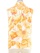 Hermes Les Capucines Sleeveless Silk Top Top arcadeshops.com