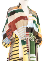 2020 Rick Owens Tecuatl Colorblock Striped Tunic Top arcadeshops.com