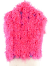 Fuschia Marabou Knit Cardigan Jacket arcadeshops.com