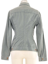 Jean Paul Gaultier Gray Structured Caged Denim Jacket Jacket arcadeshops.com
