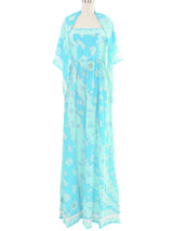 1960s Emilio Pucci Printed Maxi Dress and Shawl Dress arcadeshops.com