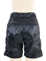 2021 Chanel Ruched Satin Shorts Bottom arcadeshops.com