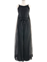 2013 Chanel Layered Chiffon Palazzo Pant Jumpsuit Jumpsuit arcadeshops.com