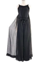 2013 Chanel Layered Chiffon Palazzo Pant Jumpsuit Jumpsuit arcadeshops.com