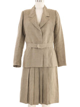 1980s Gucci Linen Skirt Suit Suit arcadeshops.com