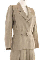 1980s Gucci Linen Skirt Suit Suit arcadeshops.com