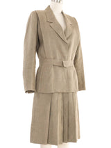 1980s Gucci Linen Skirt Suit Suit arcadeshops.com