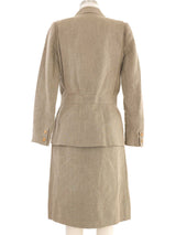 1980s Gucci Linen Skirt Suit Suit arcadeshops.com