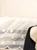 1980s Chanel Striped Ribbon Camellia Dress Dress arcadeshops.com