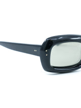 Mod Black Rectangular Bubble Frame Sunglasses Accessory arcadeshops.com