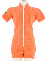 1960s Eddie Bauer Coral Seafoam Wetsuit Jumpsuit arcadeshops.com