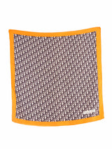 Christian Dior Orange Trimmed Oblique Logo Printed Scarf Accessory arcadeshops.com