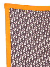 Christian Dior Orange Trimmed Oblique Logo Printed Scarf Accessory arcadeshops.com