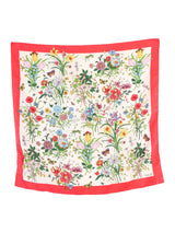 Gucci Flora Red Silk Scarf Accessory arcadeshops.com